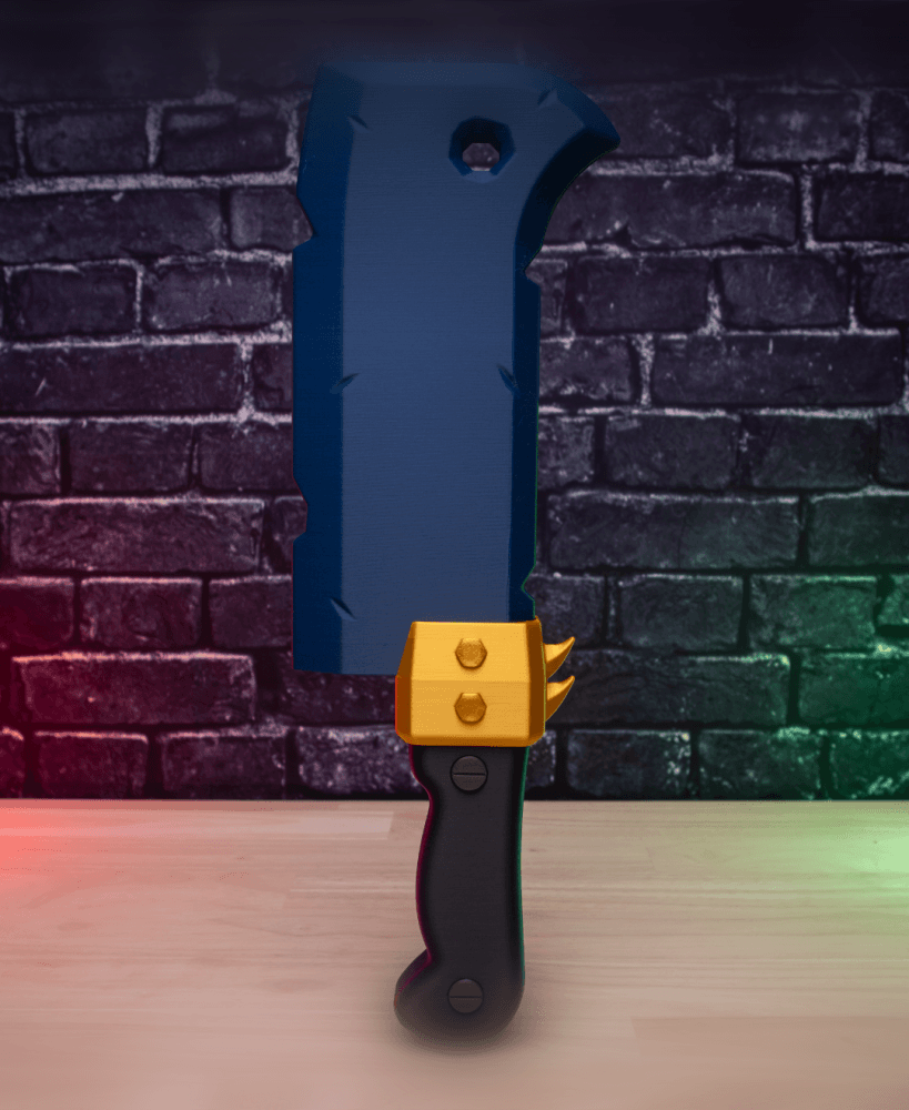 Butcher's Cleaver - Axe Kit (No AMS, No Support, No Glue) 3d model