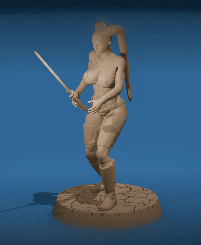 Dark Side Warrior Woman v2 3d model