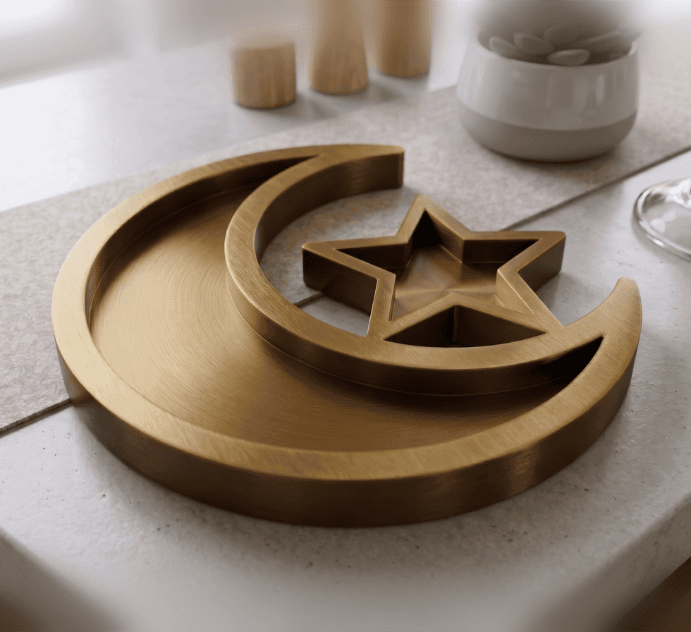 Star & Moon Party Tray 3d model