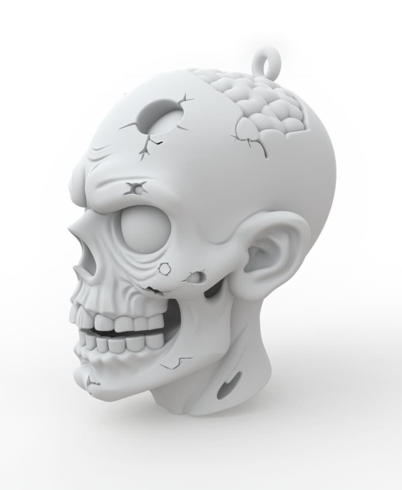 Zombie Keychain 3d model
