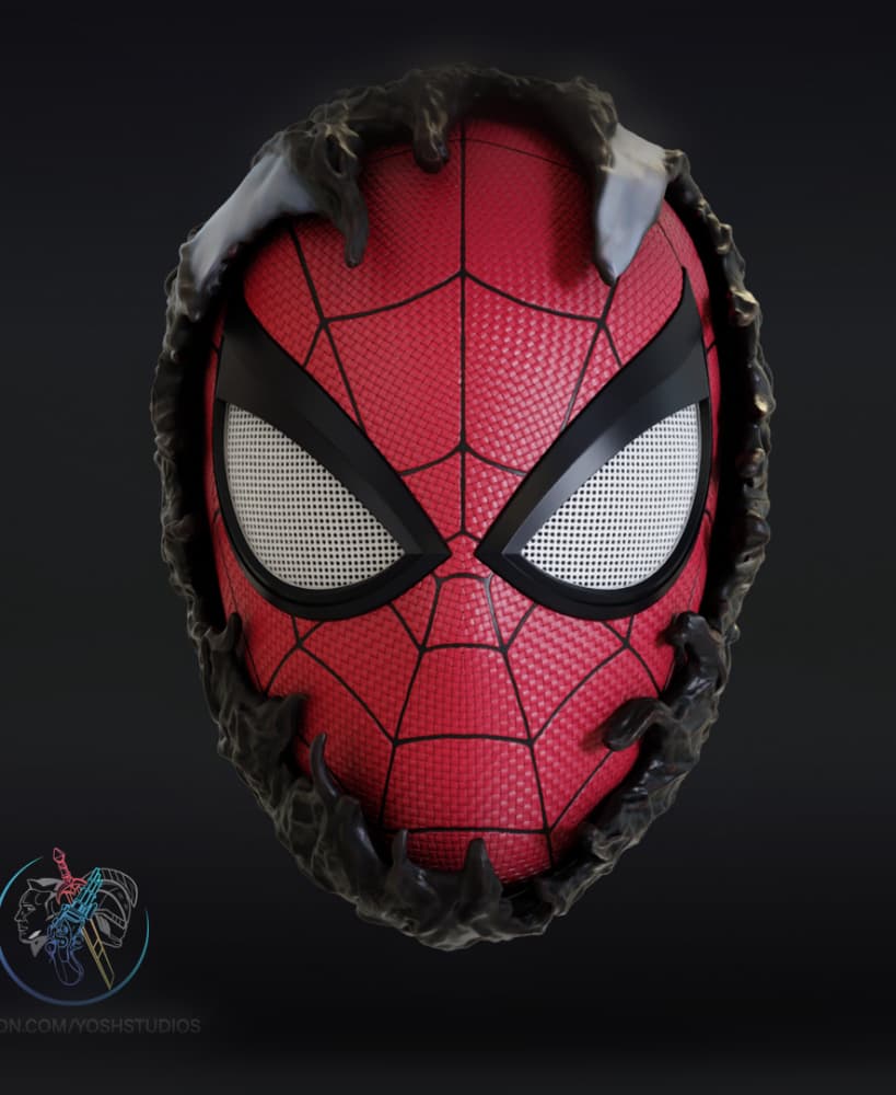 Spiderman Becoming Venom Mask 3d Printer File STL 3d model