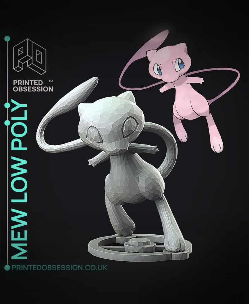 Mew - Low Poly - Pokemon - Fan Art 3d model