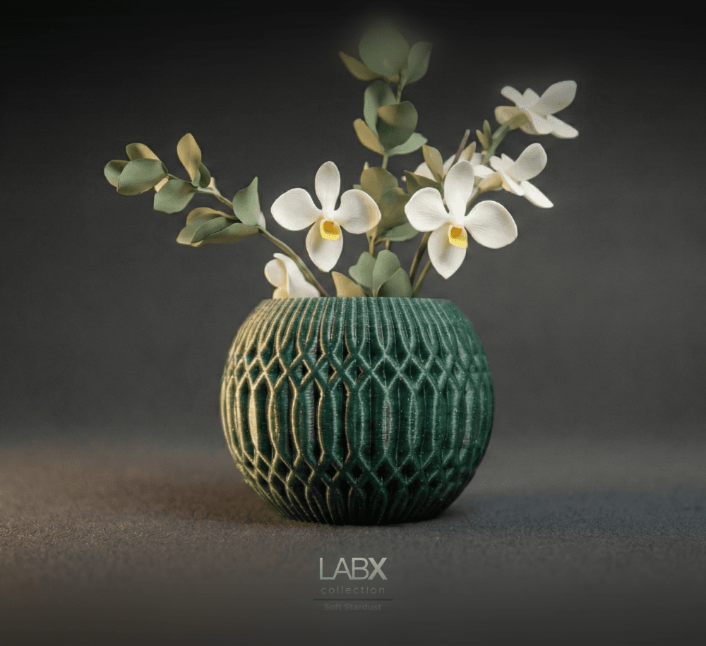 Soft Stardust – Geometric Textured Decorative Pot 3d model