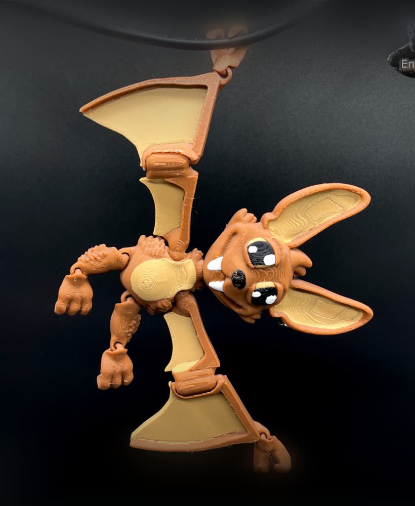 Articulated cute Bat 3d model