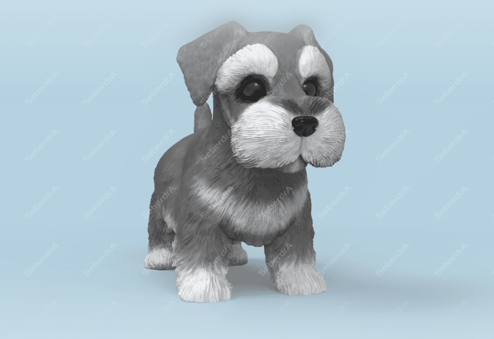 Cute Schnauzer 3d model
