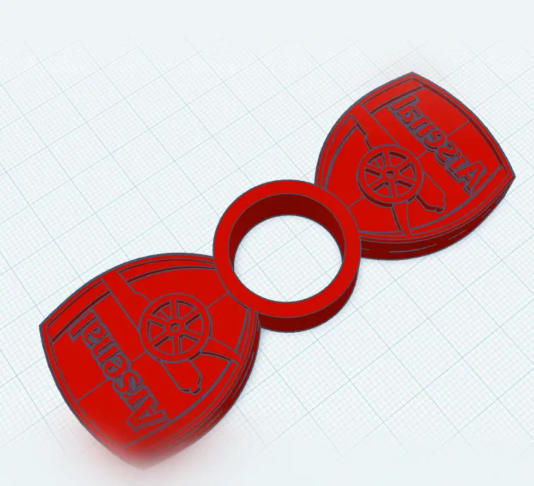 Arsenal soccer team fidget spinner 3d model