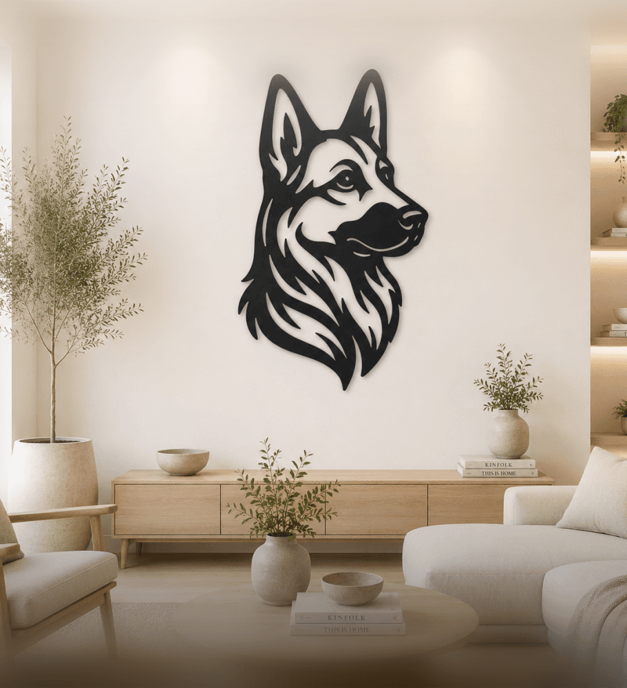 German Shepherd Head 2D Wall Art.stl 3d model