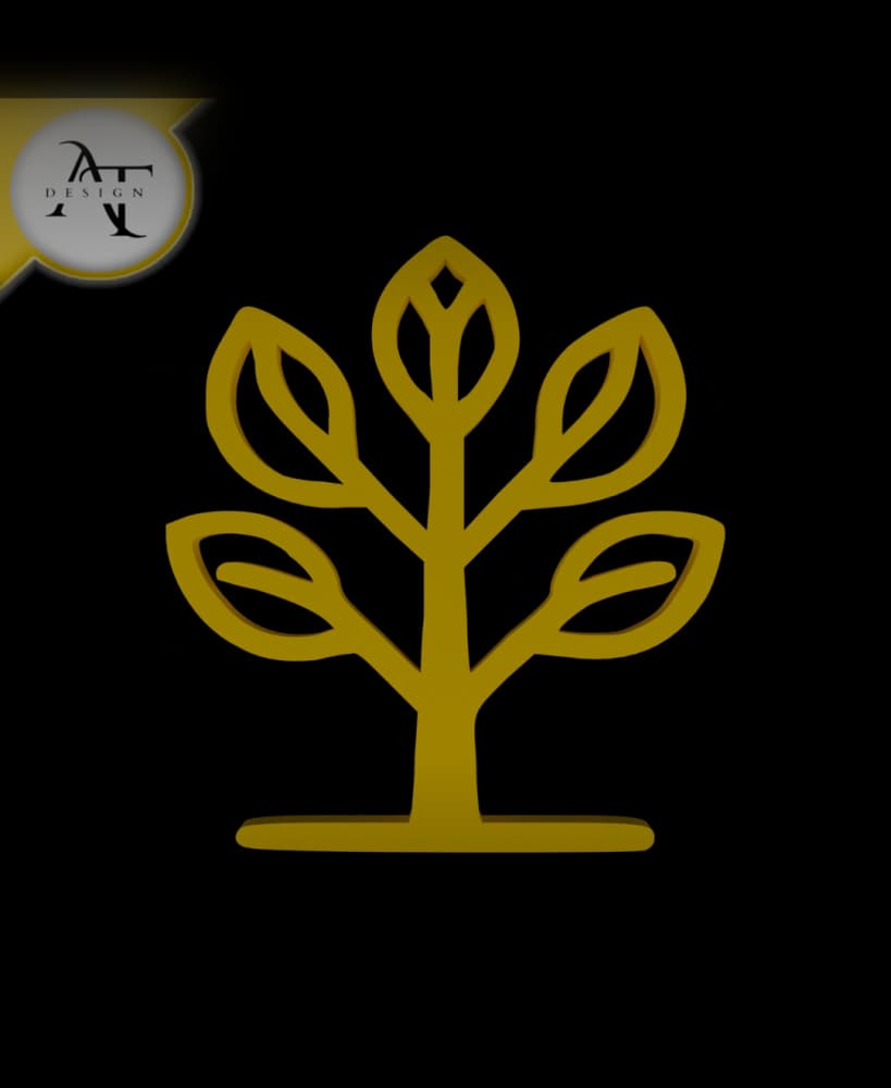 Simple Tree Symbol - 2D Art 3d model