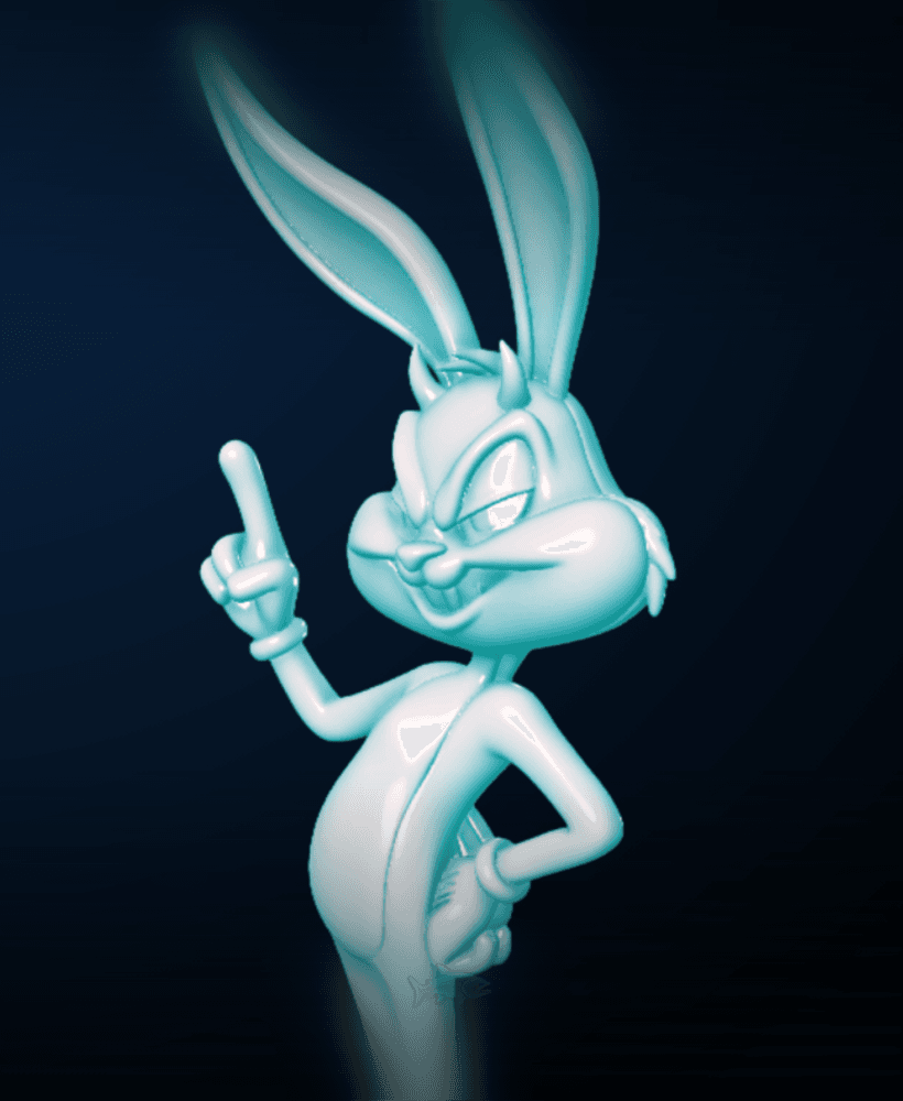 Bugs Bunny Classic Pose - 3D Printable Figurine 3d model
