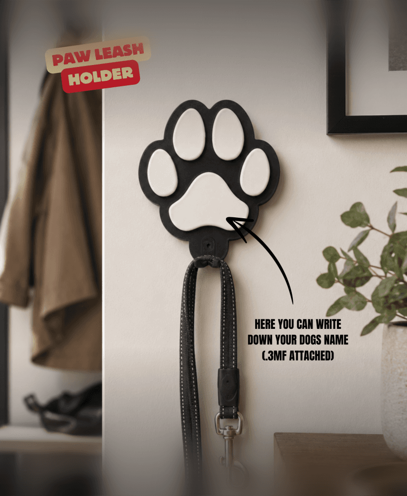 PAW LEASH HOLDER / DOG ACCESSORIES / DOGS / LEASH HOLDER / DOG DECOR / DOG EQUIPMENT 3d model