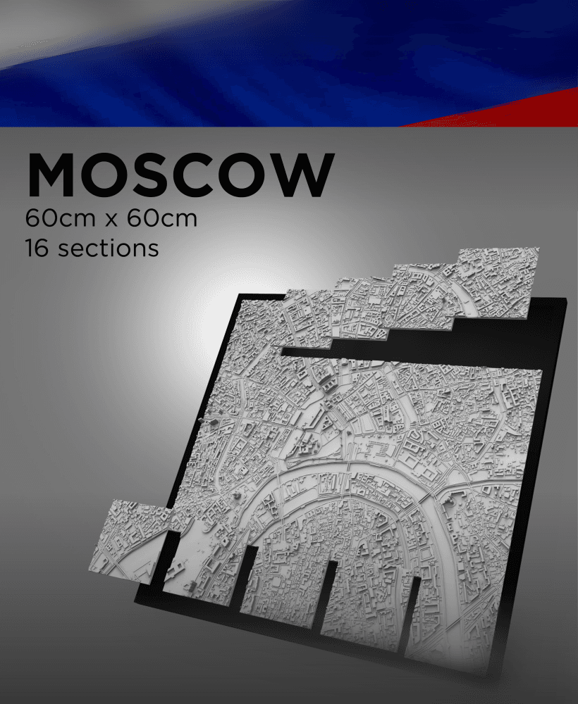 MOSCOW, Skyline 3d map 3d model