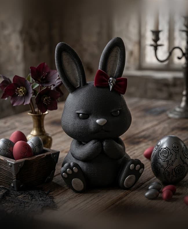 Gothic Easter Bunny – Grumpy Dark Arts Bunny 3d model