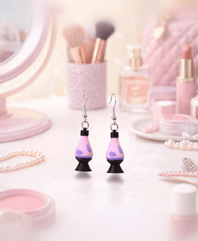 Lava Lamp Earrings 3d model