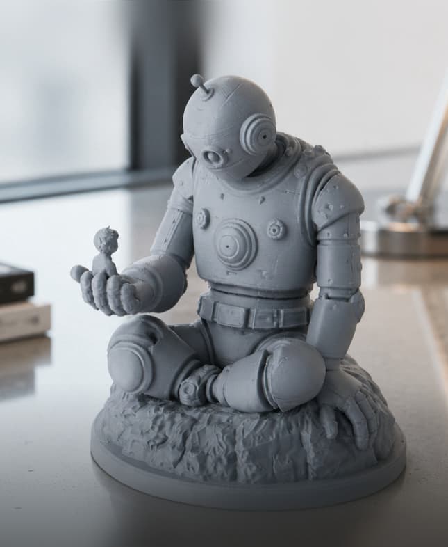 Gentle Giant Robot Sculpture - Retro Sci-Fi Art 3d model