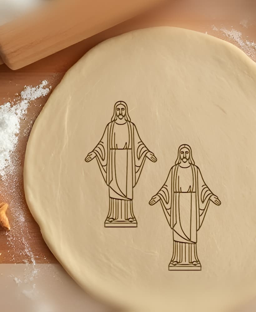 Christ The Reedemer Cookie Cutter, Biscuit Cutter 3d model