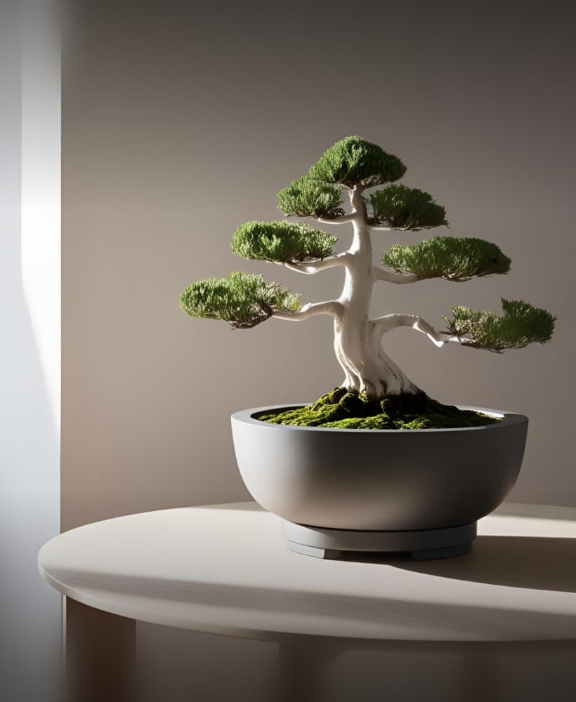 Modern Minimalist Bonsai Pot with Drip Tray 3d model