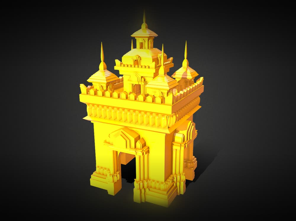 lamp Patuxay Laos - v3.stl 3d model