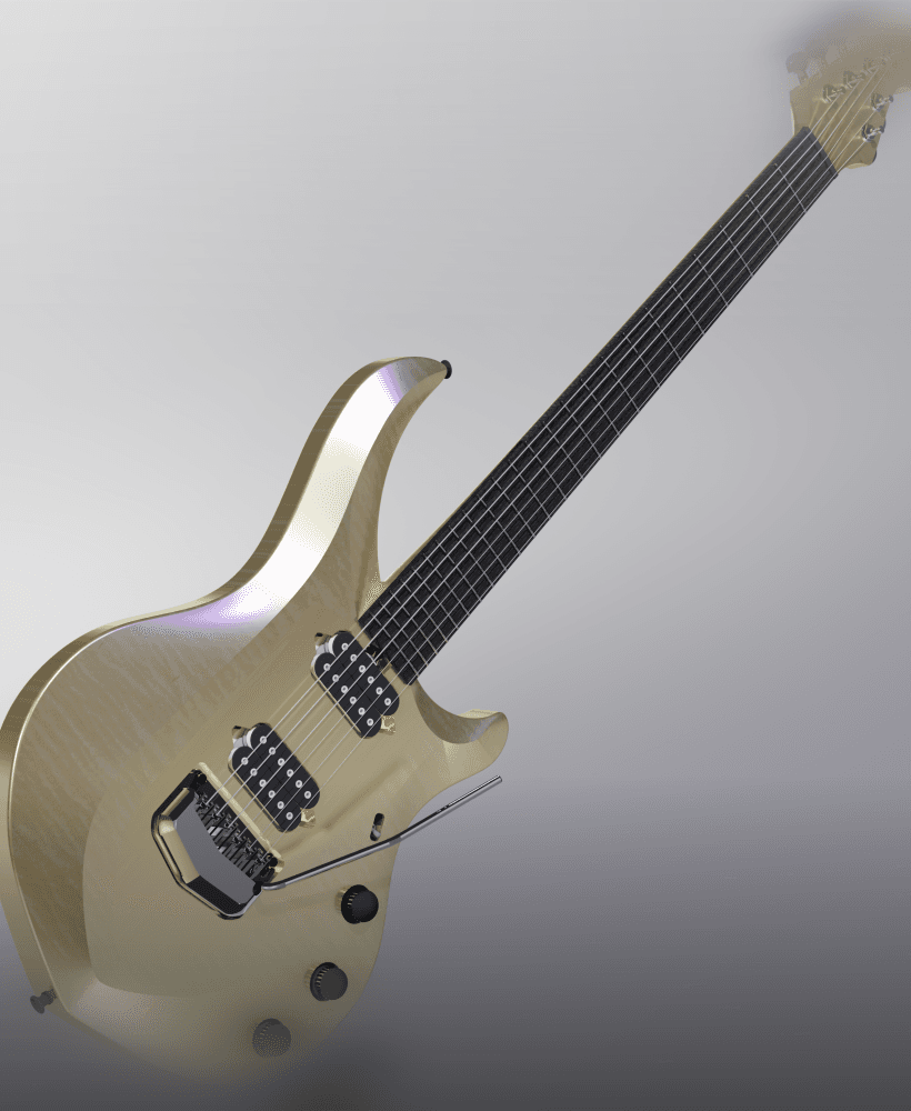 Majesty 6 replica of Petrucci's model with real neck profile 3d model