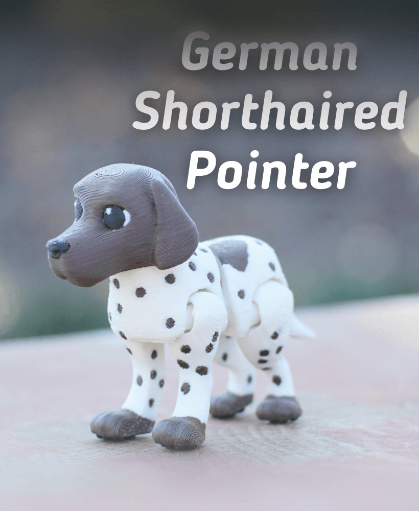 Shorthair Pointer - Articulated Ludo Dog 3d model