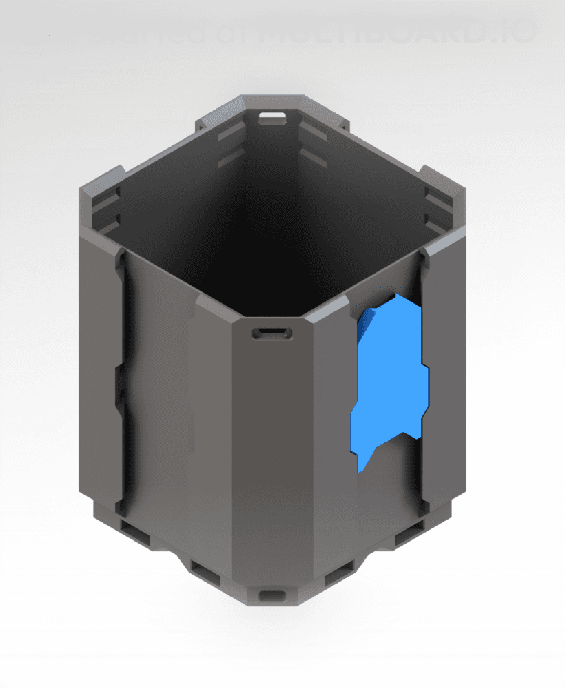 1 LU Bin Fit - OX Cover Locked Lite Rail - (1 MU Rail) 3d model
