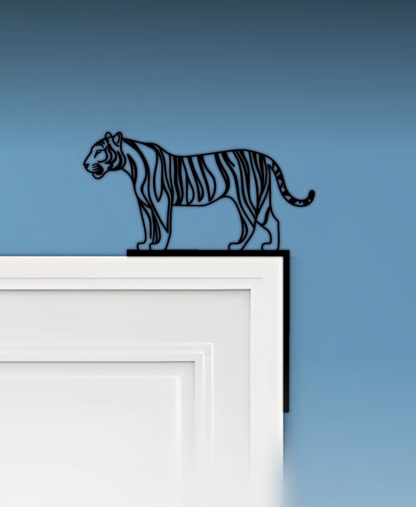 Tiger Door Corner Decor 3d model