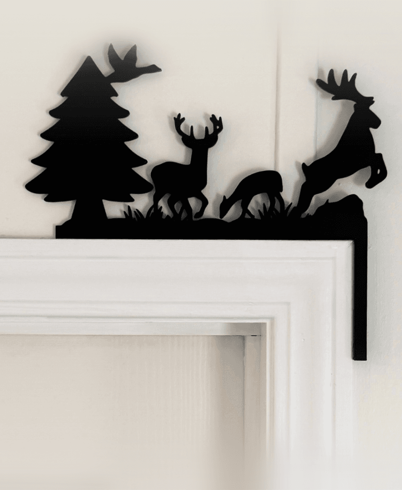 Reindeer Door Corner Christmas Decor Holiday Decor 3d model