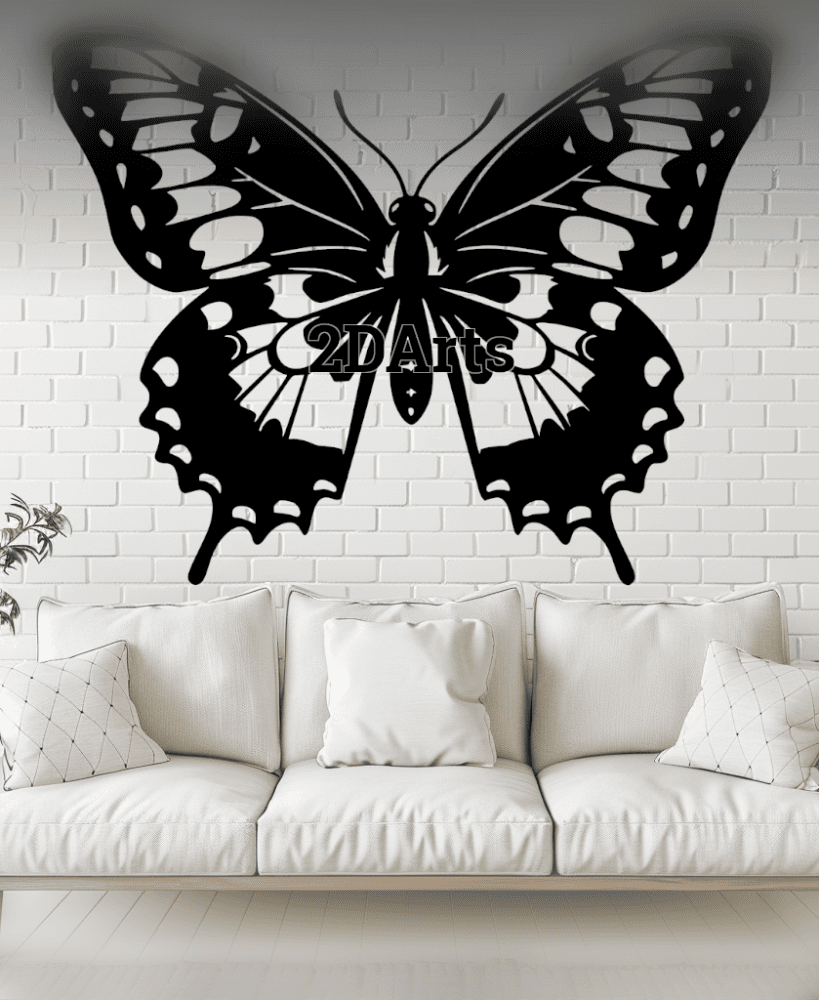 Butterfly 2D Wall Art/Window Art - Digital STL & SVG Files for 3D Printing and Laser Cutting 3d model