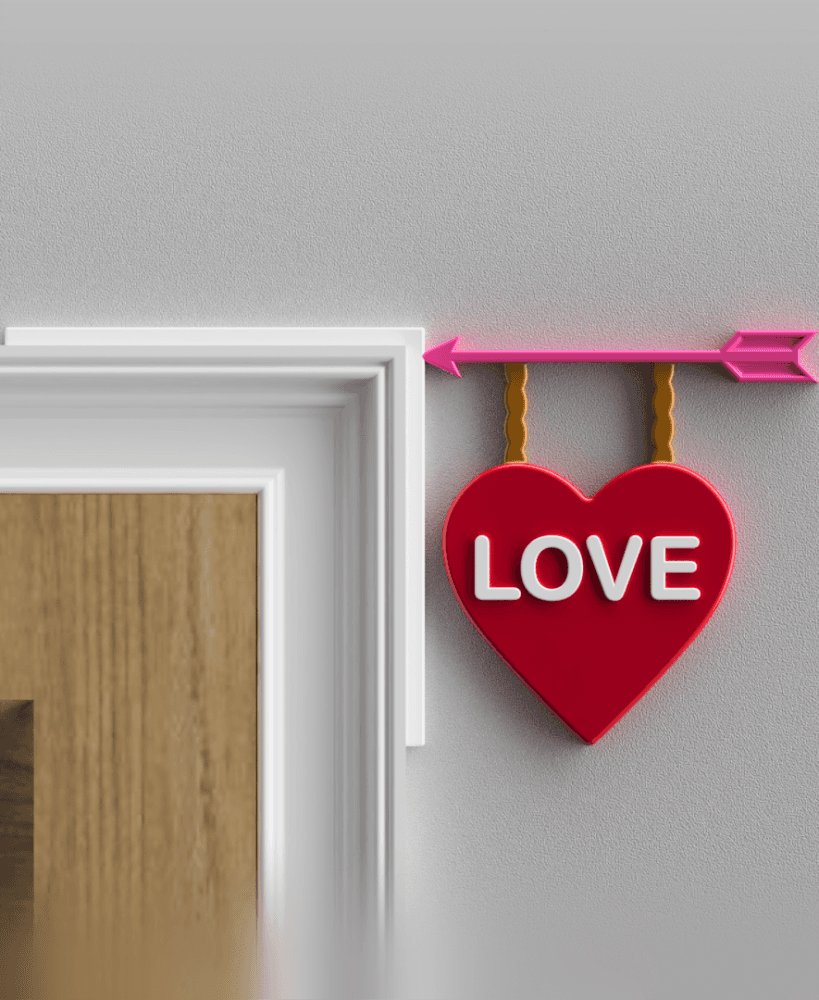 Valentine's Day Door Topper 3d model