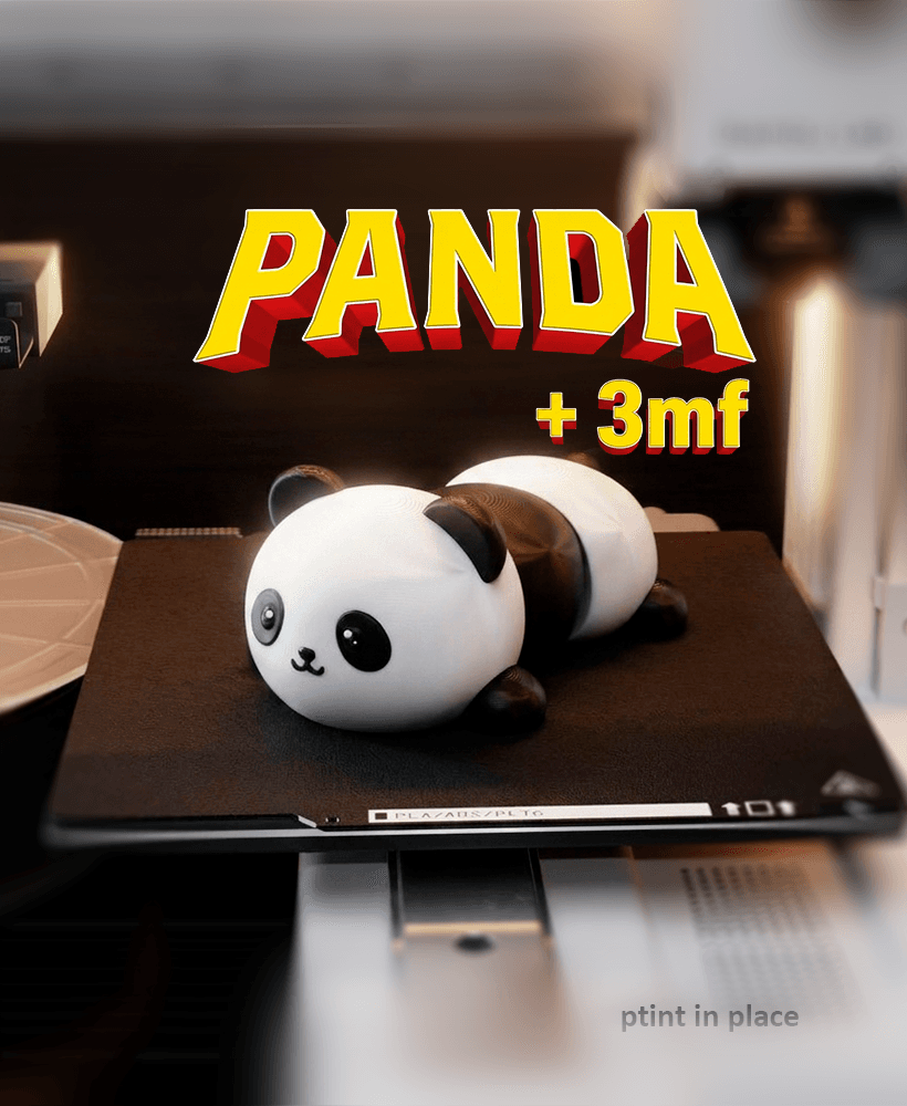 Flexi Panda – Cute Print-in-Place Articulated Toy | STL + 3MF | No Supports 3d model