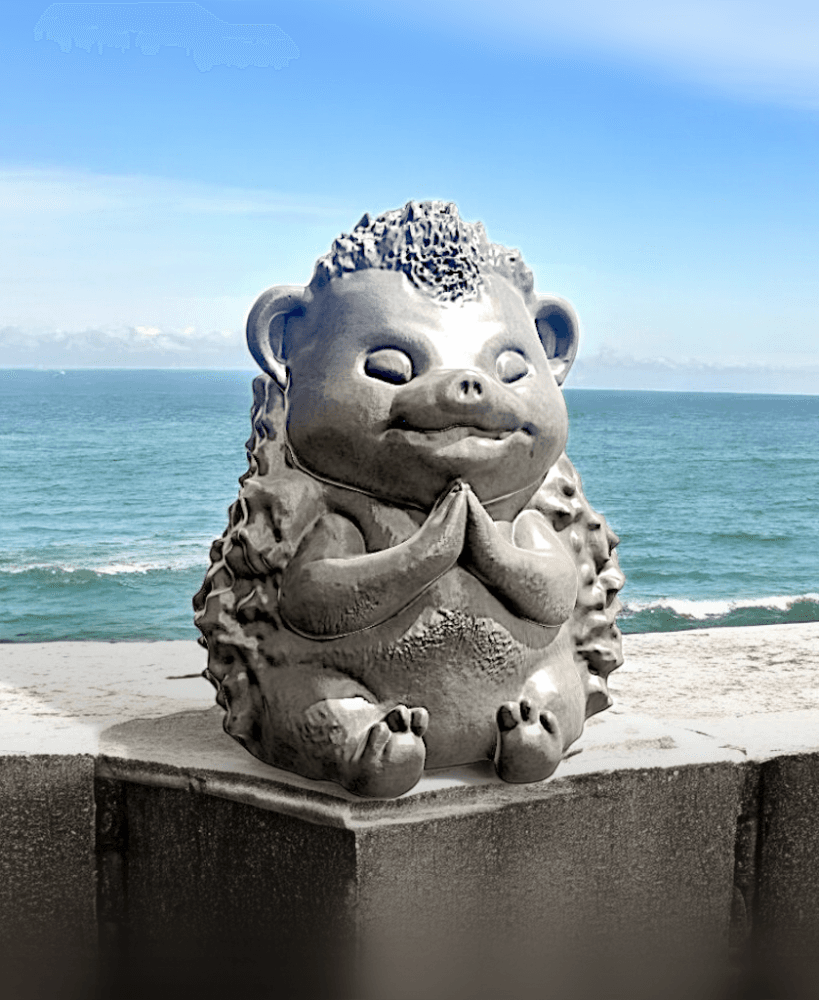 Hedgehog Meditating 3d model