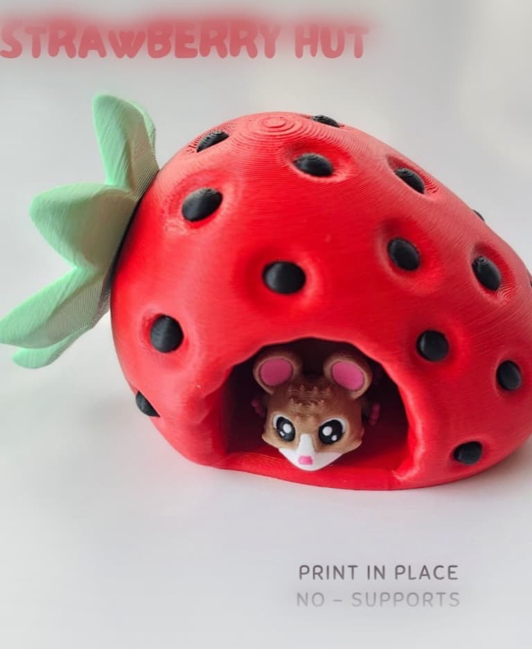 Strawberry Hut - Decor 3d model