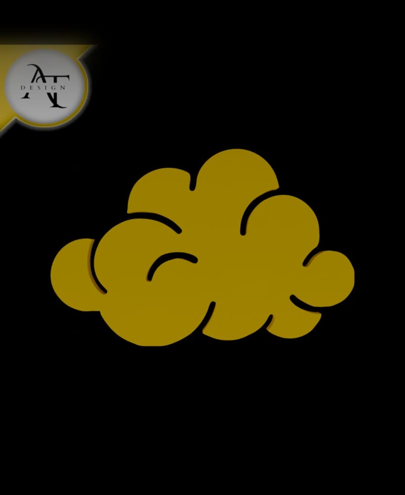 Simple Cloud Symbol - 2D Art 3d model