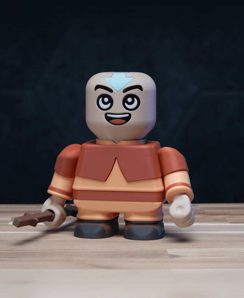 Chunky Aang - Avatar: the Last Airbender Kit | No Supports, No AMS, No Glue 3d model
