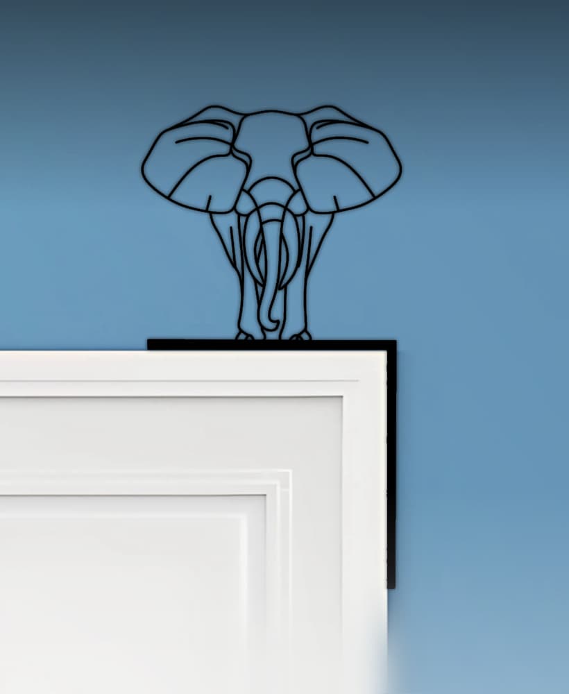 Elephant Door Corner Decor 3d model