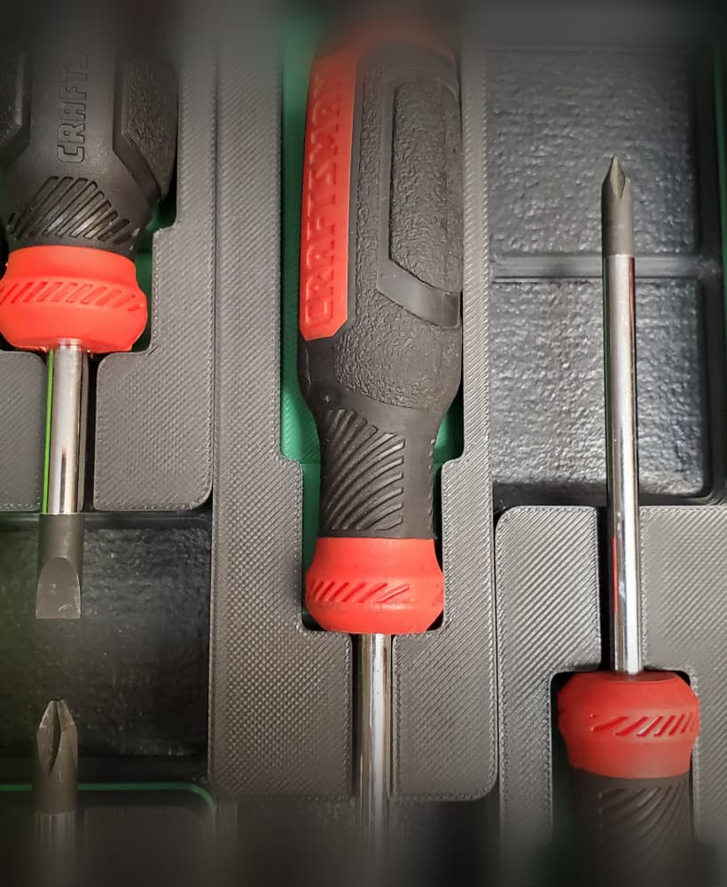 Craftsman Small screwdriver Gridfinity bin V2 3d model