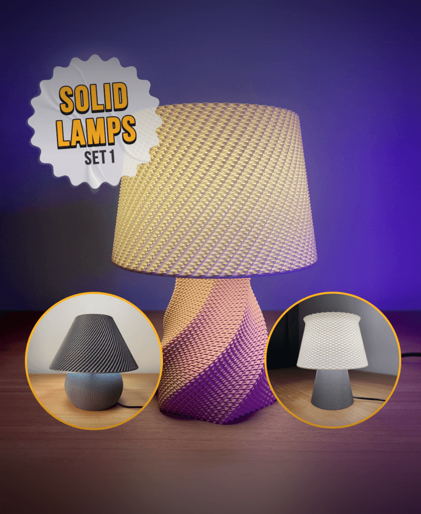 Solid Lamps Set 1 3d model