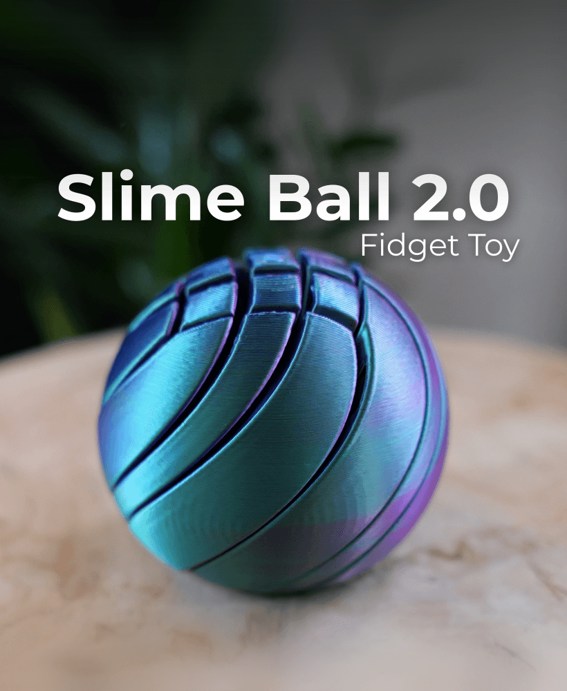 Slime Ball 2.0 Fidget Toy Print in Place by Ruven Bals 3d model