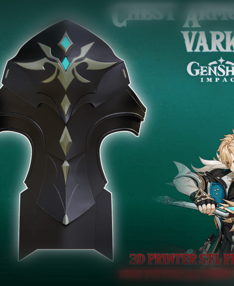 Varka Cosplay Chest Armor Outfit Genshin Impact 3d model