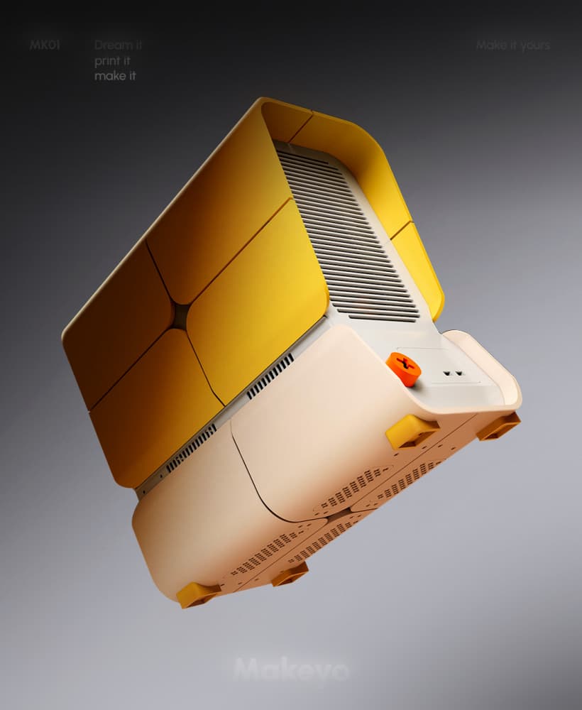 PC case mini ITX, micro ATX & ATX design by Makeyo 3d model