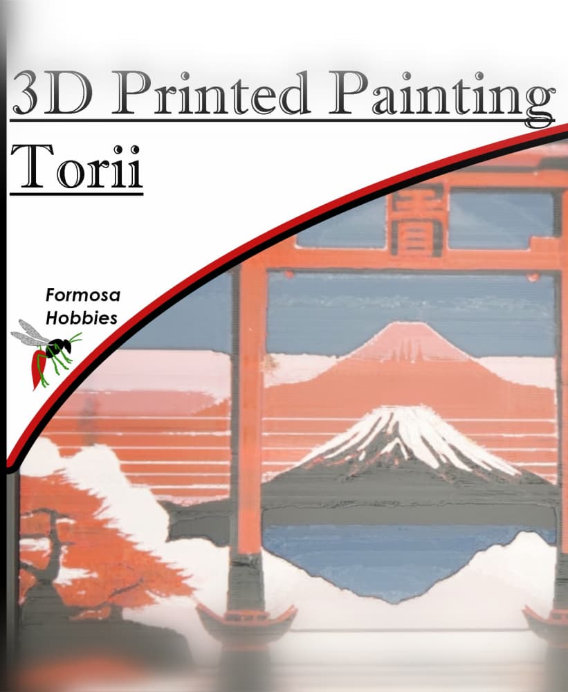 3D Printed Painting - Torii | No AMS Necessary 3d model