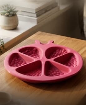 Pomegranate Slice Tray - Fruit Catchall Dish 3d model