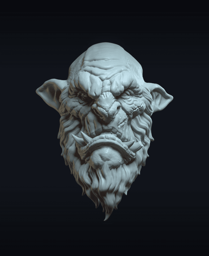 Ogre v3- Custom Action Figure Head 3d model
