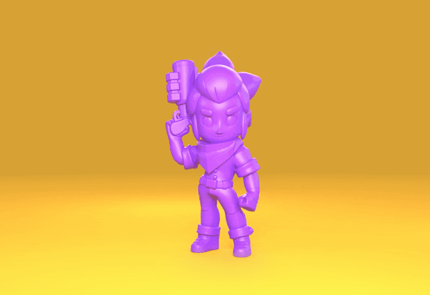 Shelly (Original) - Brawl Stars 3d model
