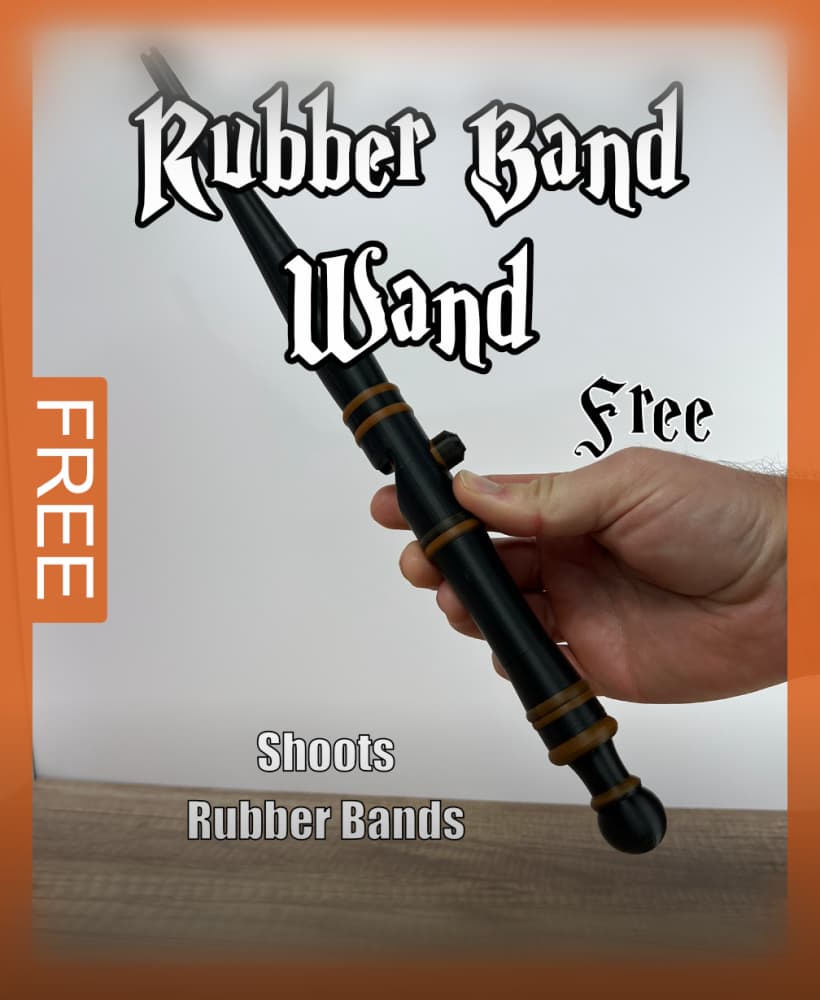 Rubber Band Wand (Free) 3d model