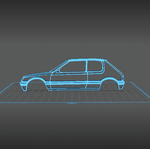 Peugeot - 205 Wall Art 3d model