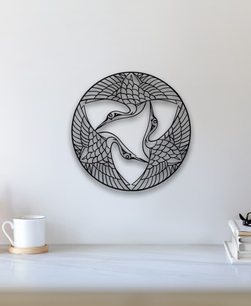Stork Wall Art 3d model