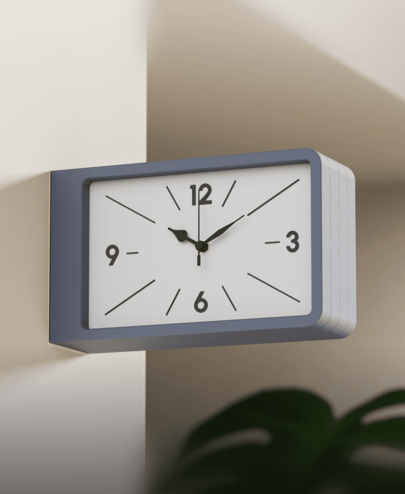 QUADRA - Rectangular Double Side Wall Clock - Dulton style 3d model