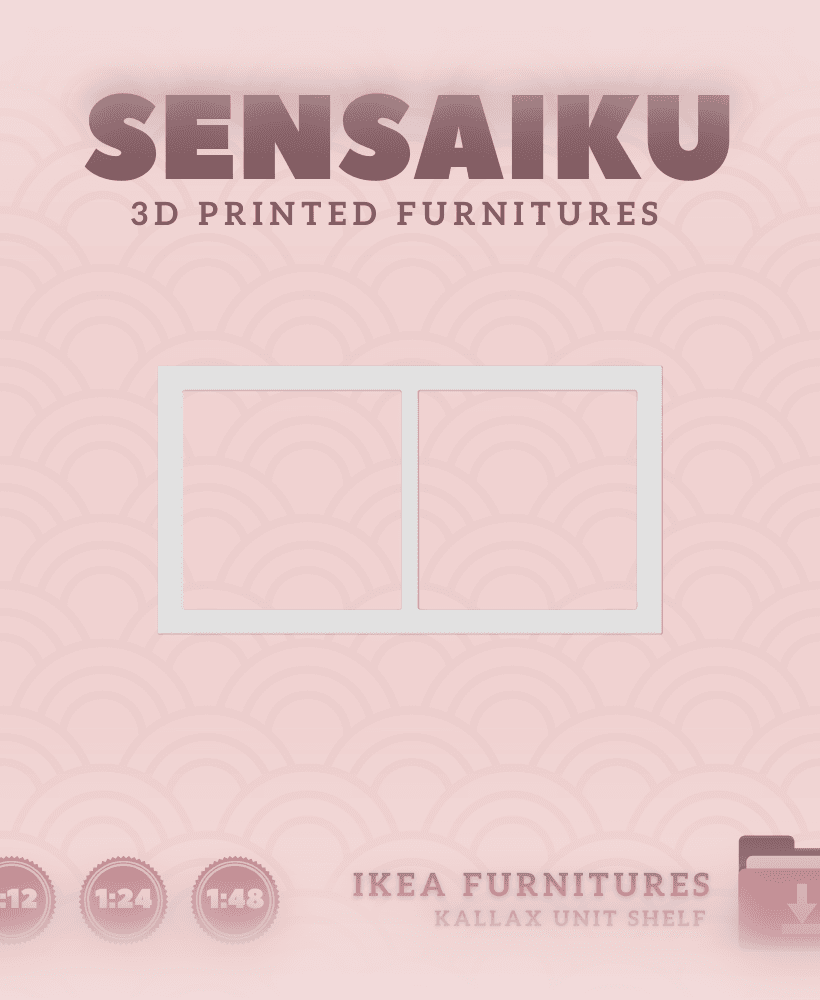 Miniature Replica 01. KALLAX Shelf Unit V6 for Miniature Dollhouse IKEA 3d model