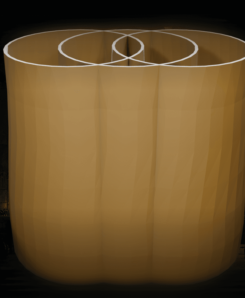 3 way Divided Pencil Holder/ Desktop Pen Holder 3d model