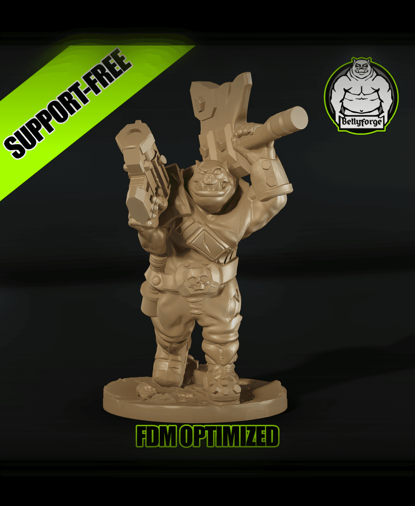 Support-Free FDM | Null Brutes – Fighter 1 | Sci-Fi Orc Proxy 3d model